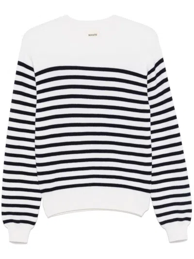 KHAITE STRIPED SWEATER