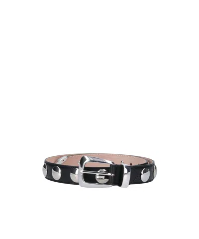 Khaite Stud-detailed Buckled Belt In Black