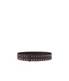 Khaite Theo Studded Leather Belt In Brown
