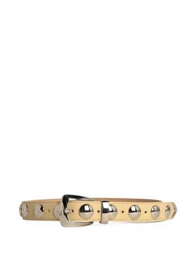 Khaite Benny Embellished Buckled Belt In White