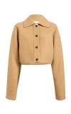 Khaite Sue Buttoned Wool Jacket In Nude