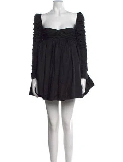 Pre-owned Khaite Sueanne Mini Dress In Black