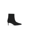 Khaite Suede Ankle Boots In Black