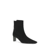 Khaite Suede Ankle Boots In Black