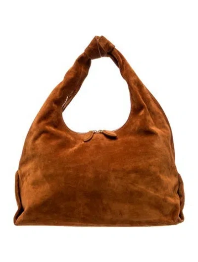 Pre-owned Khaite Suede Beatrice In Brown
