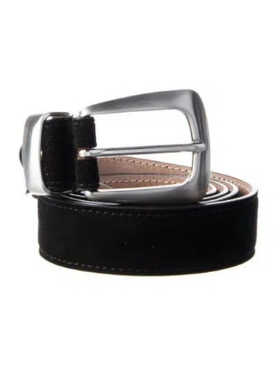 Pre-owned Khaite Suede Belt In Black