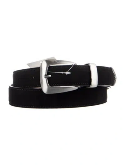Pre-owned Khaite Suede Belt In Black