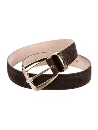 Pre-owned Khaite Suede Belt In Brown
