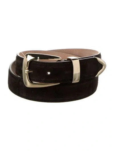 Pre-owned Khaite Suede Belt In Brown