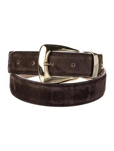 Pre-owned Khaite Suede Belt In Brown