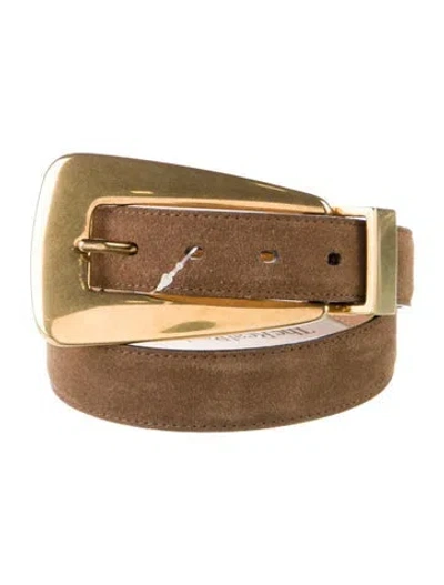 Pre-owned Khaite Suede Belt In Brown