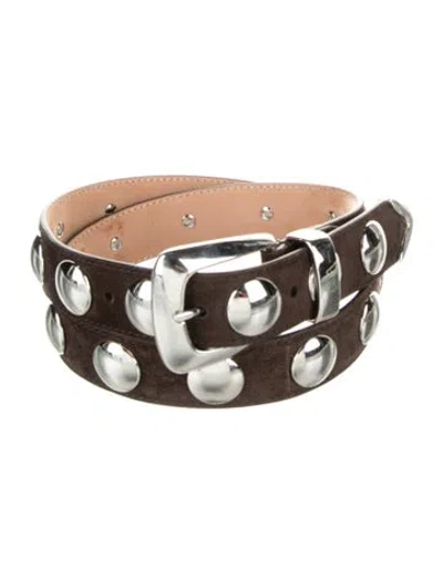 Pre-owned Khaite Suede Belt In Brown
