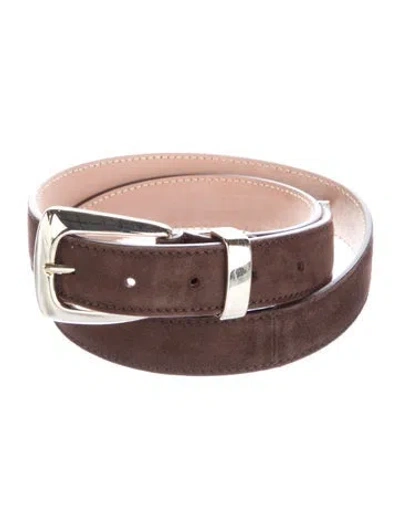 Pre-owned Khaite Suede Belt In Brown