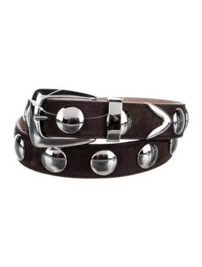 Pre-owned Khaite Suede Belt In Brown