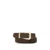 Khaite Suede Benny Belt In Brown