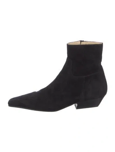 Pre-owned Khaite Suede Boots In Black