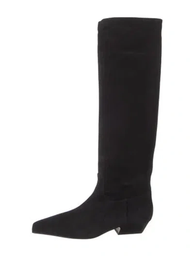 Pre-owned Khaite Suede Boots In Black