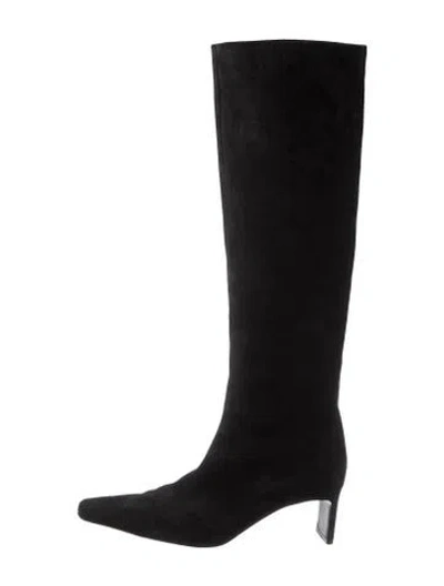 Pre-owned Khaite Suede Boots In Black