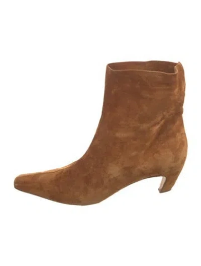 Pre-owned Khaite Suede Boots In Brown