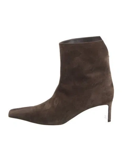 Pre-owned Khaite Suede Boots In Brown