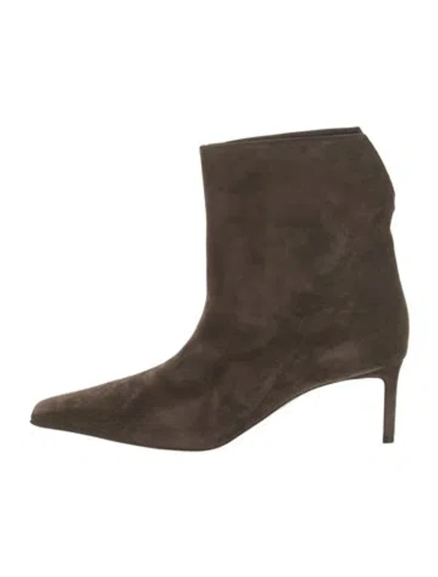 Pre-owned Khaite Suede Boots In Brown