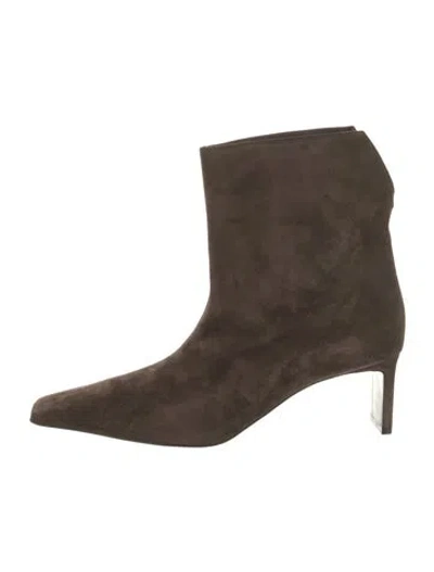 Pre-owned Khaite Suede Boots In Brown