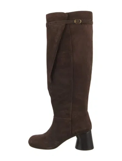 Pre-owned Khaite Suede Boots In Brown