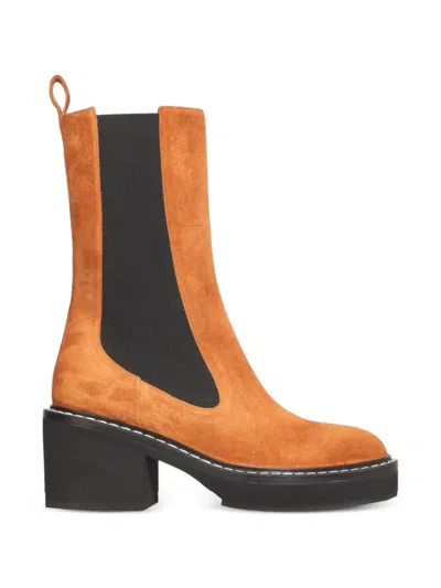 Khaite Calgary Boots In Buff