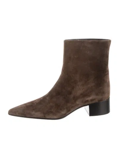 Pre-owned Khaite Suede Boots In Brown