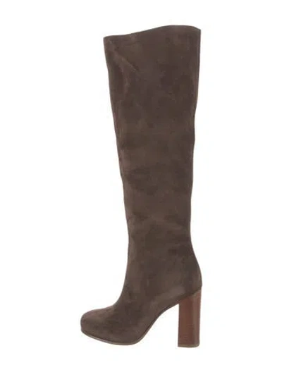 Pre-owned Khaite Suede Boots In Brown