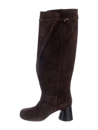 Pre-owned Khaite Suede Boots In Brown
