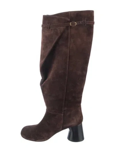 Pre-owned Khaite Suede Boots In Brown