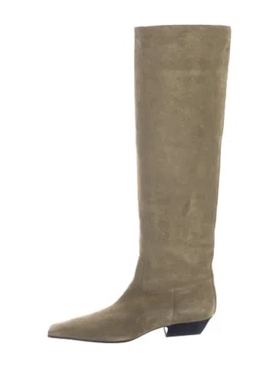 Pre-owned Khaite Suede Boots In Multi
