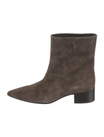 Pre-owned Khaite Suede Boots W/ Tags In Brown