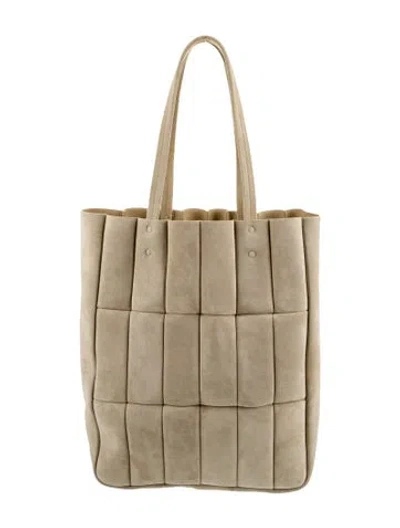 Pre-owned Khaite Suede Bucket Bag W/ Tags In Neutral