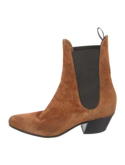 Pre-owned Khaite Suede Chelsea Boots In Multi