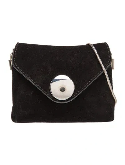 Pre-owned Khaite Suede Crossbody Bag In Black
