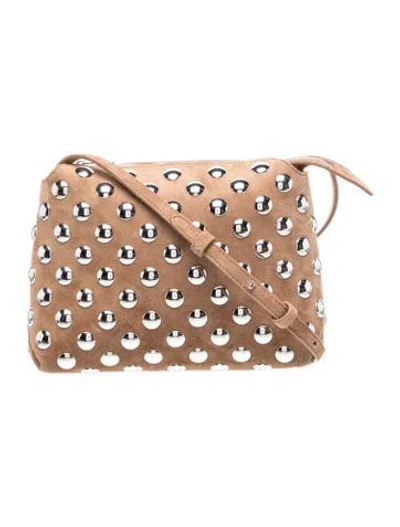 Pre-owned Khaite Suede Crossbody Bag In Brown