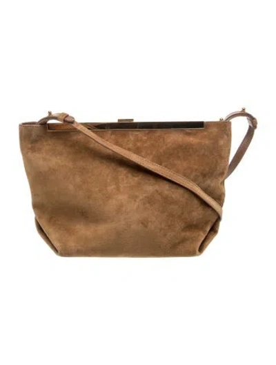 Pre-owned Khaite Suede Crossbody Bag In Brown