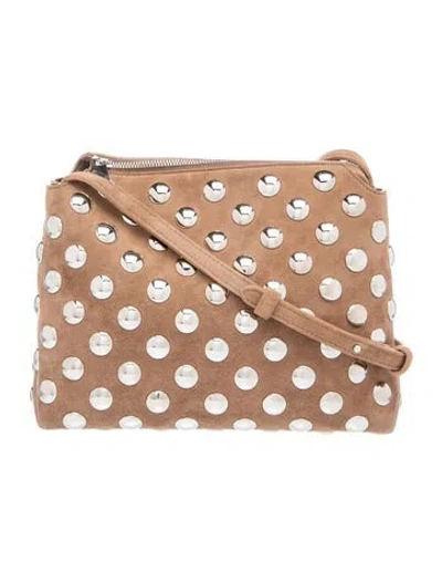 Pre-owned Khaite Suede Crossbody Bag In Neutral