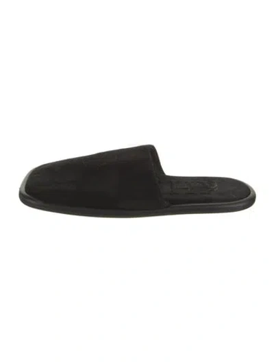 Pre-owned Khaite Suede Flats In Black