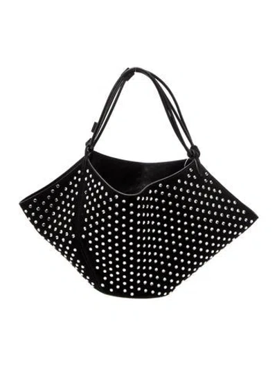 Pre-owned Khaite Suede Hobo In Black