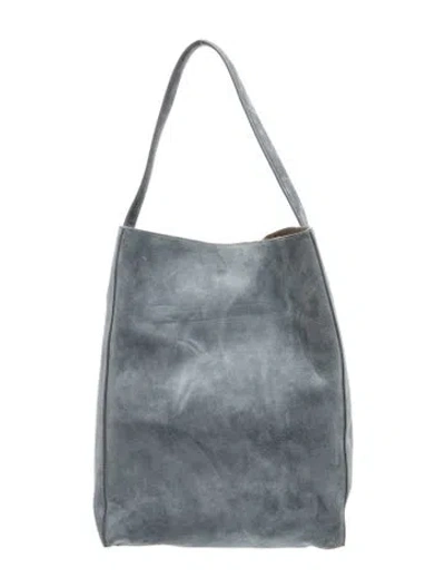 Pre-owned Khaite Suede Hobo In Blue