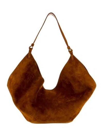 Pre-owned Khaite Suede Hobo In Brown