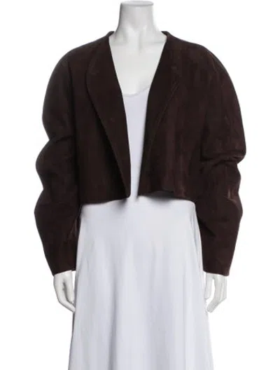 Pre-owned Khaite Suede Jacket In Brown