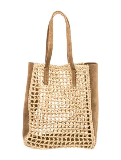 Pre-owned Khaite Suede  Zoe Small In Neutral
