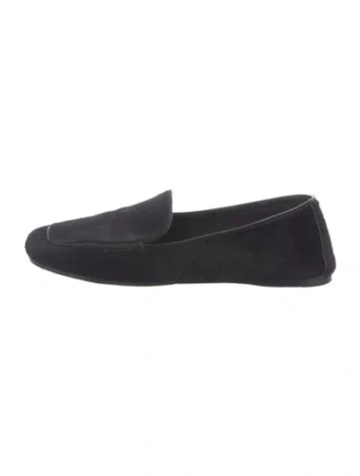 Pre-owned Khaite Suede Loafers In Black