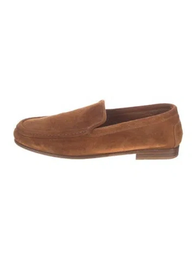 Pre-owned Khaite Suede Loafers In Brown
