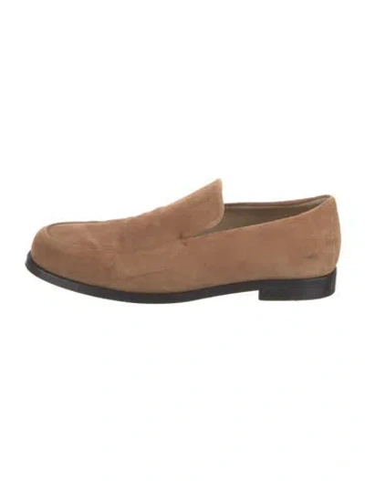 Pre-owned Khaite Suede Loafers In Brown
