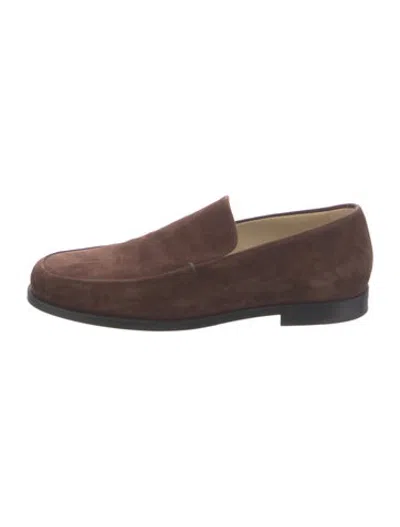 Pre-owned Khaite Suede Loafers In Brown
